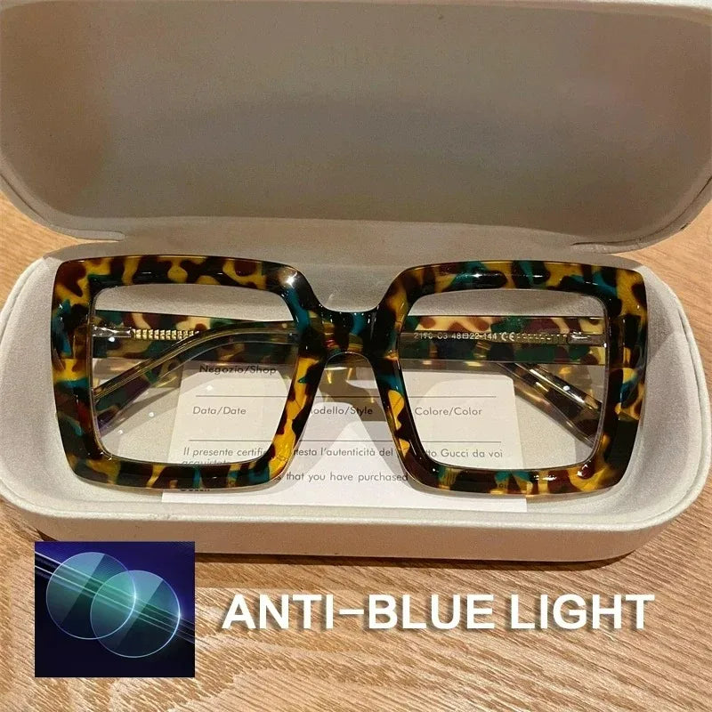 EYORA Oversize Fashionable Reading Glasses Anti Blue Ray Myopia Eyewear Progressive Photochromic Prescription Optical Glasses