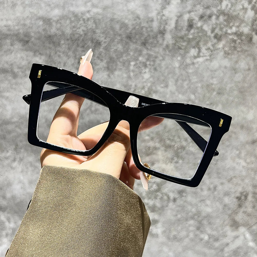 Big Frame Reading Glasses Classic Black Square Blocking Blue Light Computer Presbyopia Eyeglasses Goggle+1.0...+4.0 Unisex