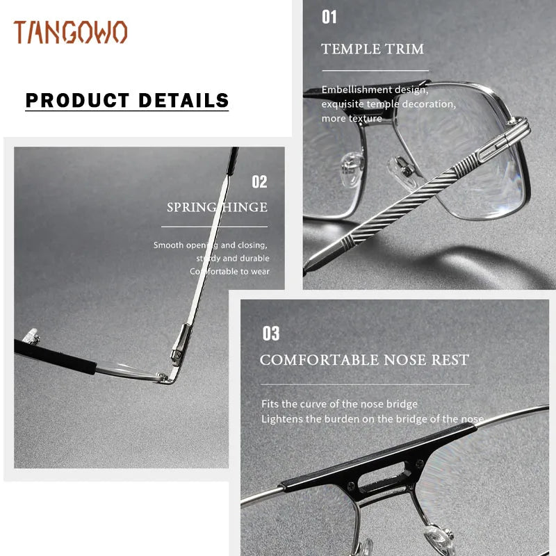 TANGOWO Man Glasses Frames Lunette Myopia Lenses Eyeglasses Transparent Eyepieces for Reading Men Sunglasses Women Eye Glass