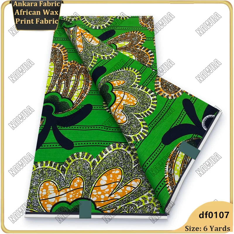 Fashionable African Real Wax Print Fabric 2026 Latest Design Ankara Wax Fabric Soft 100% Cotton Pagne Women Dress Loincloth ﻿