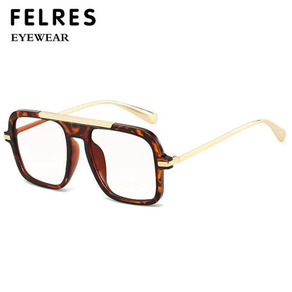 Large Square Anti Blue Light Reading Glasses Men Women Brand Design Finished Prescription Optical Glasses Customized Diopter