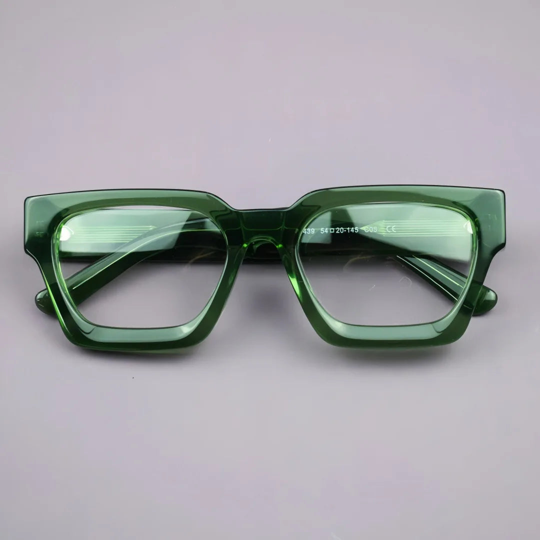 Luxury Thicken Acetate Reading Glasses Men Women Anti Blue Light Prescription Glasses Myopia Hyperopia Oversized Square Eyewear