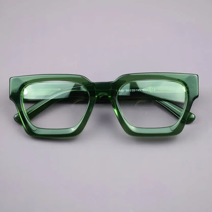 Luxury Thicken Acetate Reading Glasses Men Women Anti Blue Light Prescription Glasses Myopia Hyperopia Oversized Square Eyewear