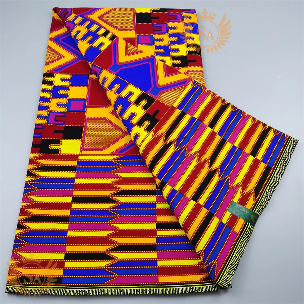 2024 New Hot Sale African Wax Veritable Wax Guaranteed Real High Quality wax print fabric Pagne African Ankara abc