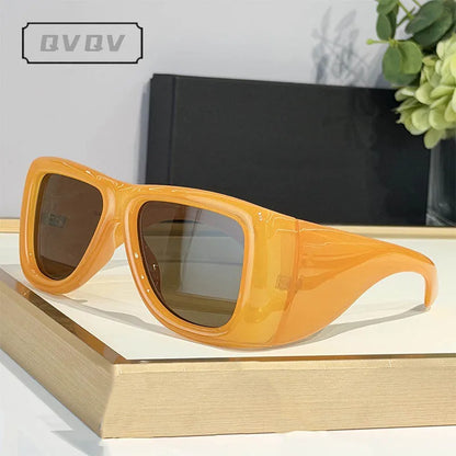 QVQV Trendy Oversized Square Sunglasses Women Men Luxury Brand Original Thick Frame Sunglasses Retro Outdoors Driving Shades
