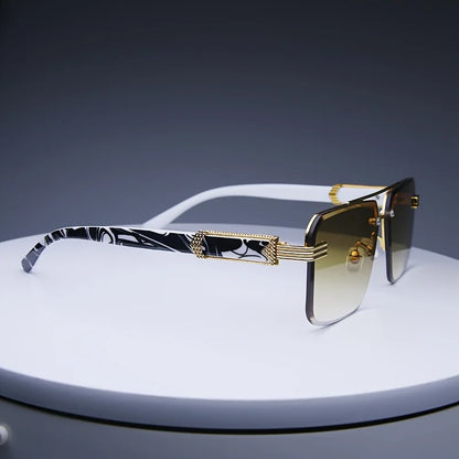 Fashion Rimless Sunglasses Men Women Populare Frameless Sun Glasses Male Female Classic Small Square Summer Traveling Shades