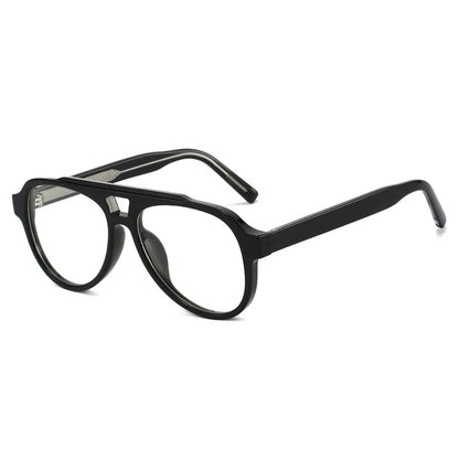 Unisex Retro Glasses Frame Large Eyeglasses Anti Blue Light Square Opical Glasses Aviation Suitable Decoration Eyewear