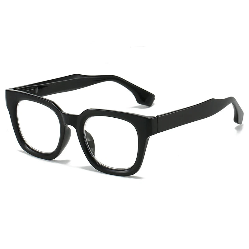 2024 New TR90 Rectangle Black Frame Reading Glasses Ultralight Anti Blue Light Presbyopic Glasses Eyewear Readers