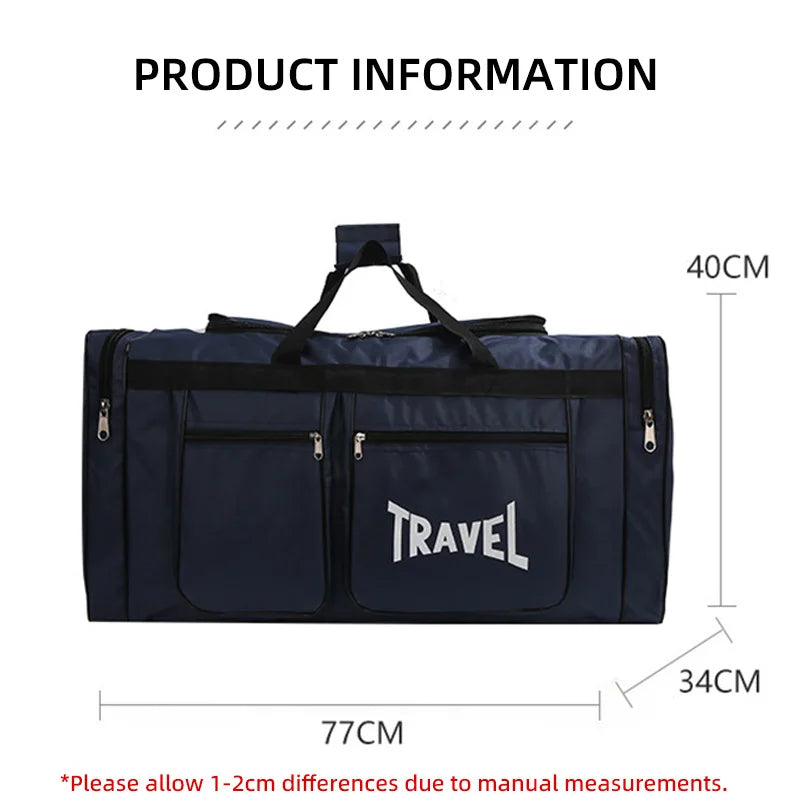 Travel Bag Foldable Large Capacity Waterproof Business Sports Handbag Wear-Resistant Portable Multifunction Duffel Bags Y36A
