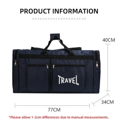 Travel Bag Foldable Large Capacity Waterproof Business Sports Handbag Wear-Resistant Portable Multifunction Duffel Bags Y36A