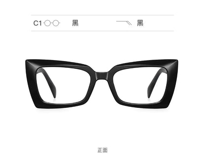 56875 Fashion Rectangle Anti-Blue Spectacle Frame Anti-Fatigue Computer Eyewear Frame for Women Gradient Eyeglasses