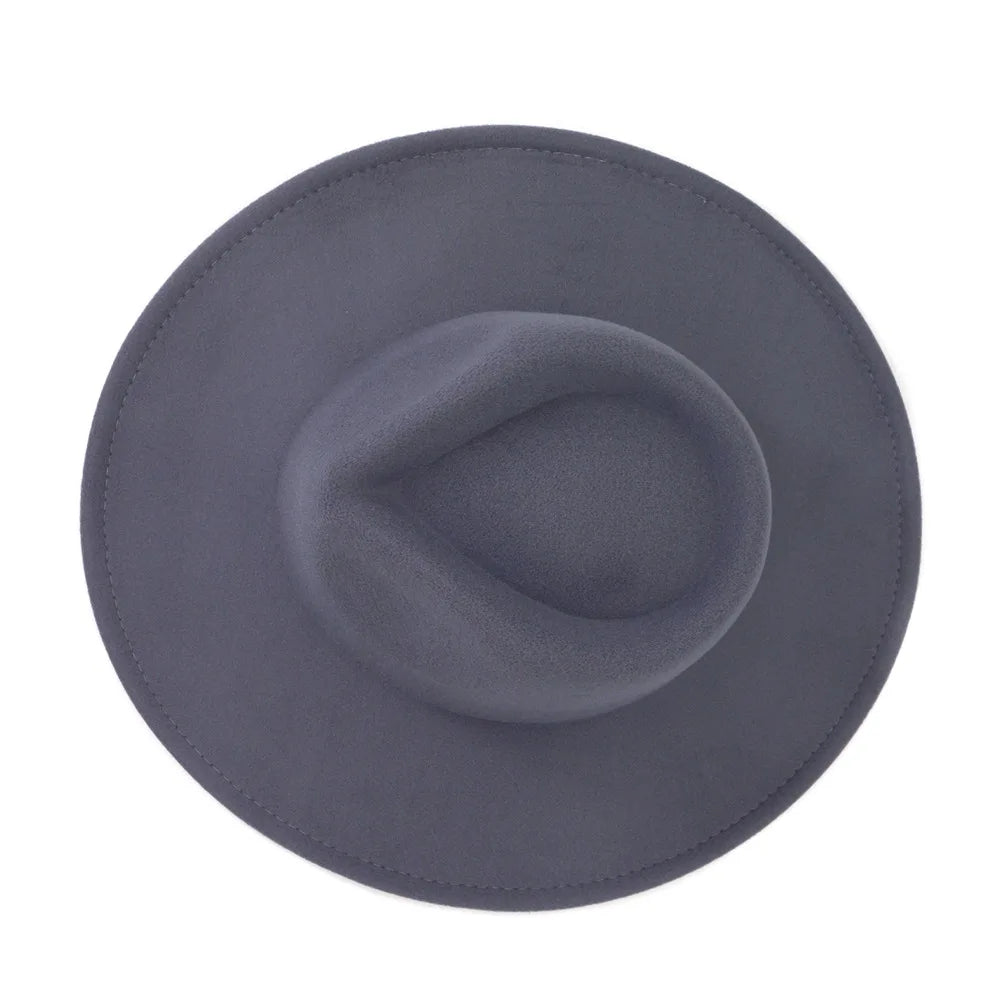 Women's Men's Fedora Hat Winter and Autumn Elegant Women's Gangster Trilby Felt Hamburg Church Jazz Hat 55-58CM Adjustable