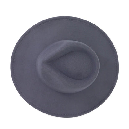 Women's Men's Fedora Hat Winter and Autumn Elegant Women's Gangster Trilby Felt Hamburg Church Jazz Hat 55-58CM Adjustable