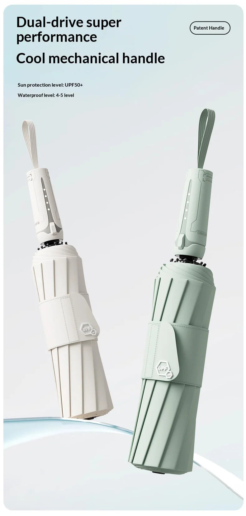 Automatic Umbrella, Windproof and Rainstorm-Resistant, Foldable Umbrella for Sunny and Rainy Days, Sunshade Umbrella