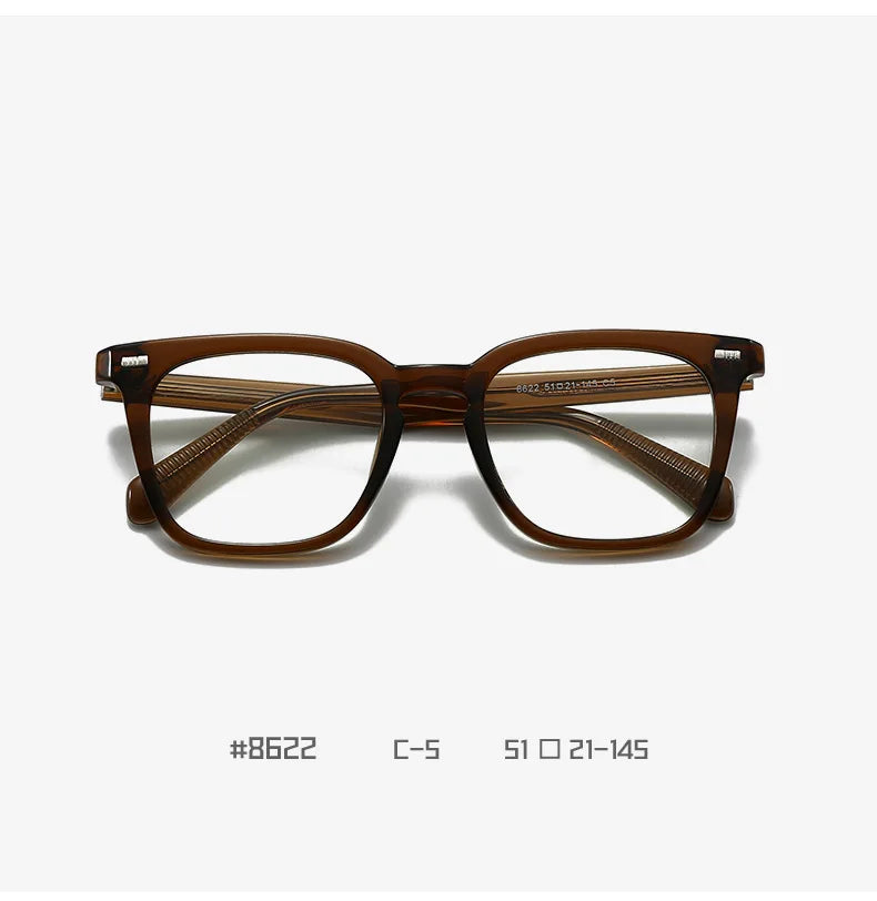 Transparent Square Men's Reading Glasses TR90 Large Frame Block Harmful Blue Light Myopia Prescription Glasses For Women