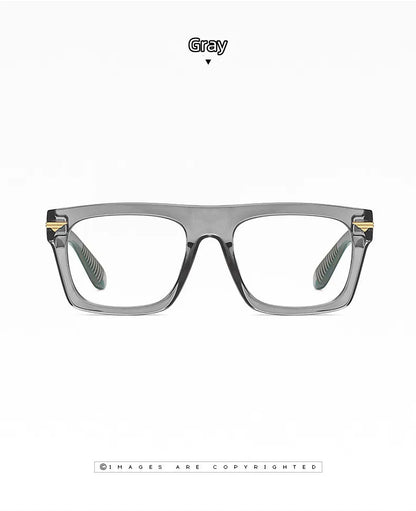 2022 Retro Big Square Frame Designer Reading Glasses Anti Blue Light Computer Eyeglasses Prescription Eyewear Diopters 0 to +6.0