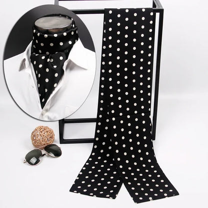 Business Scarf Hangzhou Silk Men's Scarf Long Scarf Double-Sided Trendy British European American Style Autumn Winter