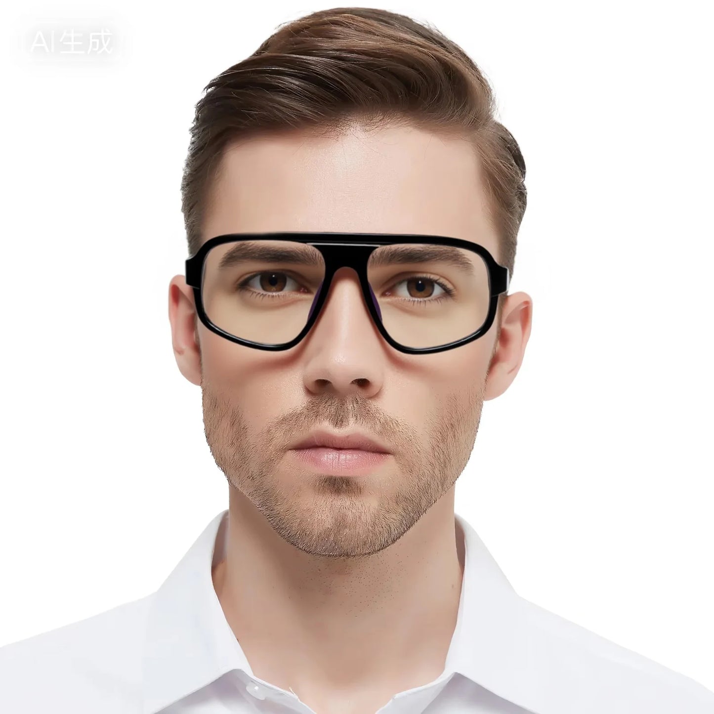 Classic Oversized Square Photochromic Anti Blue Light Reading Glasses Men Women Luxury Brand Computer Glasses Trendy TR90 Frames