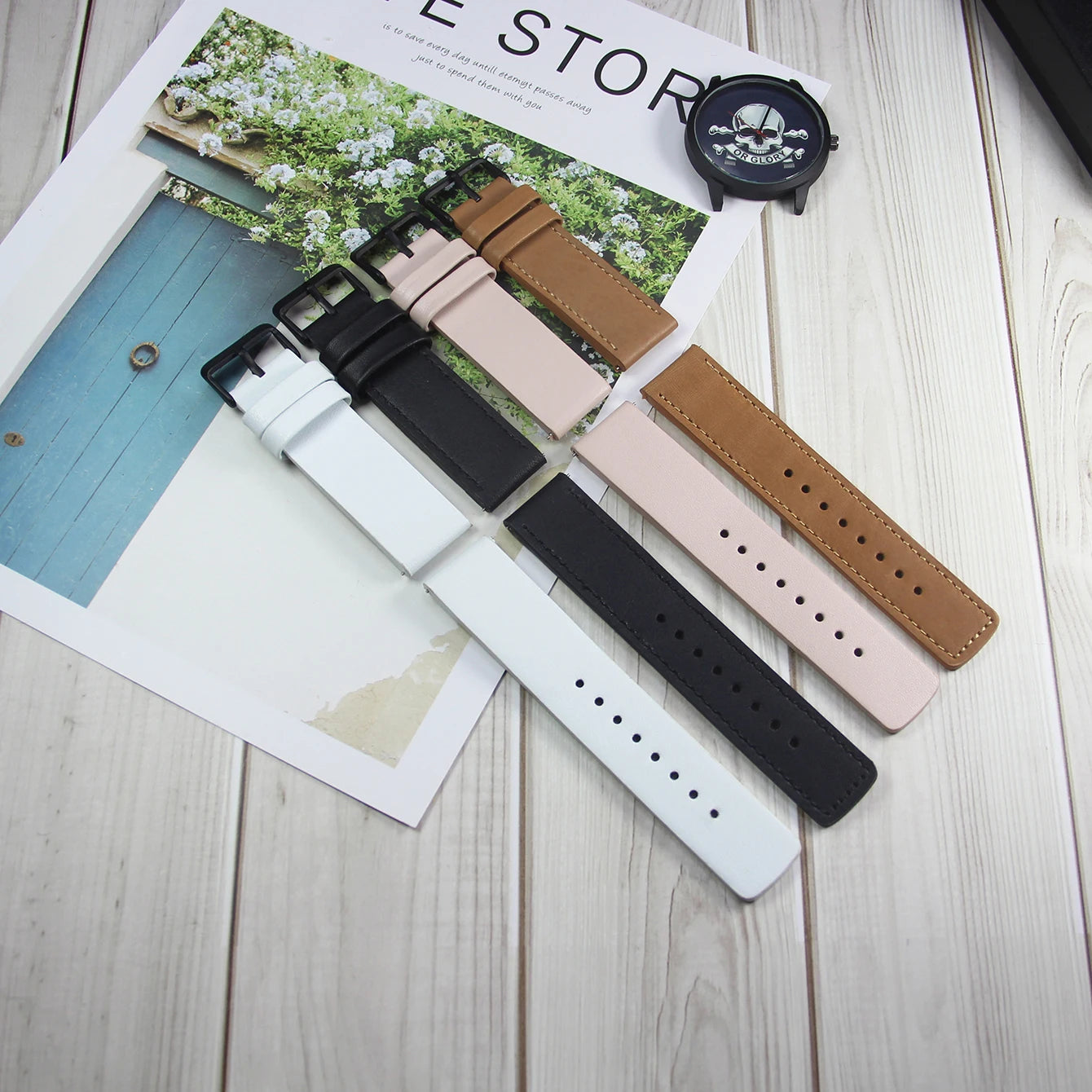 Logo Men's Watch Wife Musical Instrument Universal Watches Husband Family Pattern Guitar Clock Wristwatch DIY Dial
