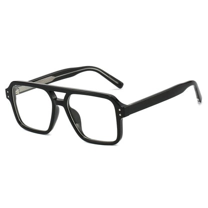 Unisex Retro Glasses Frame Large Eyeglasses Anti Blue Light Square Opical Glasses Aviation Suitable Decoration Eyewear