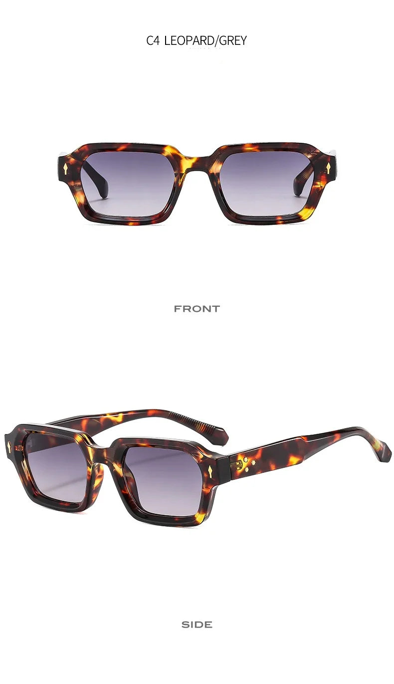 New Fashion Small Square Sunglasses For Women Men Modern Design Retro Double Color Frame Sun Glasses Shades UV400 Eyeglasses