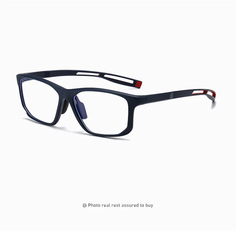 YIMARUILI Ultra-light TR90 Sports Glasses Men and Women Outdoor Cycling Fashion Square Optical Prescription Eyeglasses Frame 300
