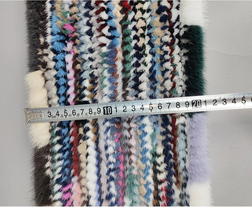 2024 Lady Luxury Authentic Mink Fur Shawl Scarf Winter 100%Natural Mink Fur Real Scarf Shawl Fashion Genuine Mink Fur Ponchos