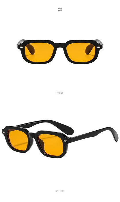 Small Square Eyewear Computer Glasses Frame Women Men Anti Blue Light Blocking Sunglasses Outdoor Zero-power Spectacle Eyeglass