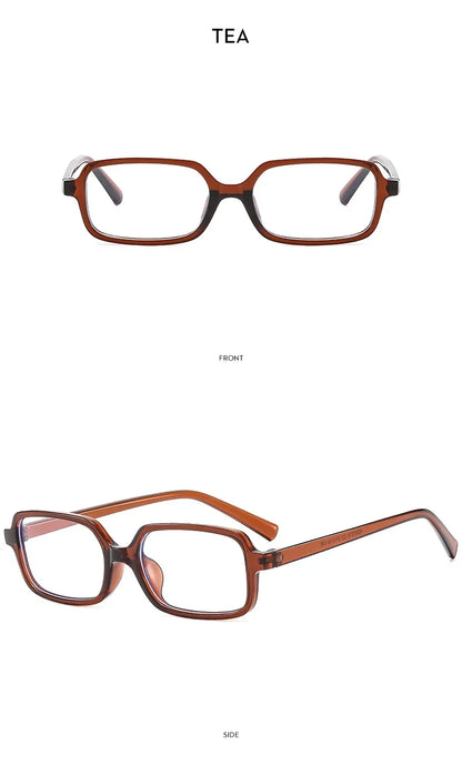 Fashion Retro Small Rectangular Frame Anti Blue Light Glasses for Women Ins Simple Commuting Computer Eye Eyeglass Frame