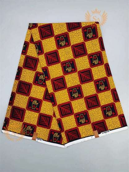 New 100% Cotton Original Real Wax Ankara Fabric 2021 African Print Fabric For Wedding Dress Tissue African Fabric Wax Fabric