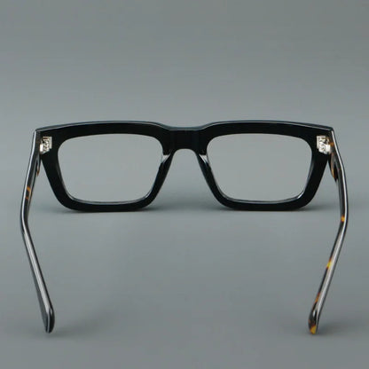 Fashion Thick Frame Acetate Glasses Men Vintage Square Myopia Prescription Eyeglasses Frame Reading Glasses Luxury Brand Eyewear