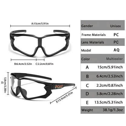 POAT Brand Photochromic Eyewear for Men Women MTB Bike Bicycle Cycling Fishing Running Glasses New Style Sunglasses Sports