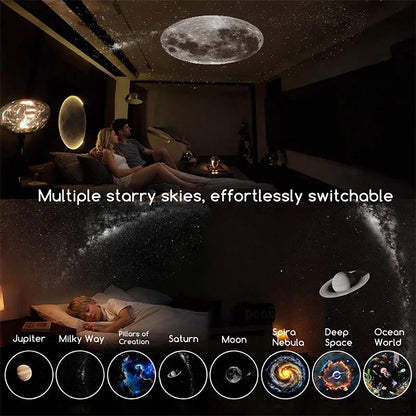 Mini Starry Sky Projector Lamp Usb Portable Galaxy Night Light For Bedroom Sleep Atmosphere Decor Gift