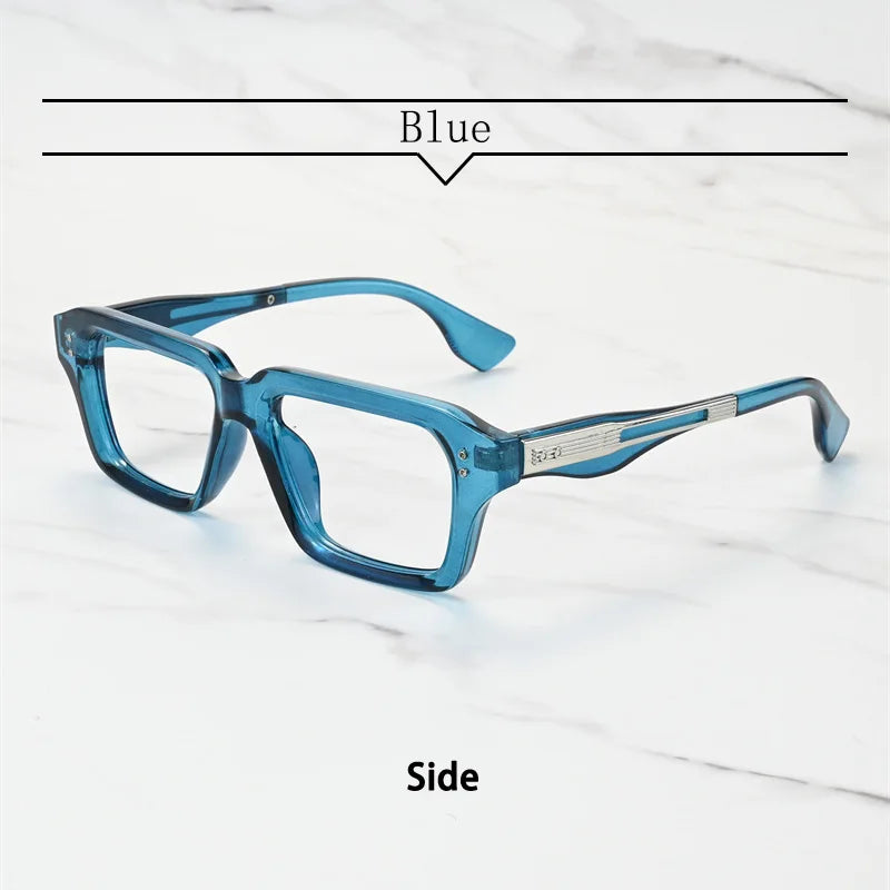 New Brand Design Square Alloy Frame Myopia Glasses Prescription Photochromic Anti Blue Light Women Shortsight Eyewear 0 to -6.00