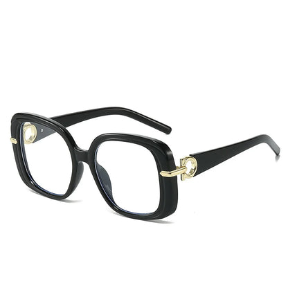 Square Large Anti Blue Light Reading Glasses Women Clear Lens Glasses Frames Finished Prescription Glasses Customized Diopter