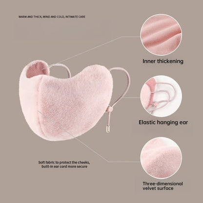 Cycling warm mask for women, winter with thick fleece and high beauty breathable and eye corner protection windproof mask