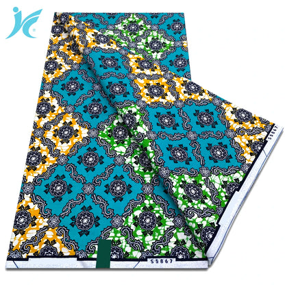 African Real Wax Prints Fabric Ankara Wax 100% Cotton Fabric Guaranteed Veritable Original Sewing Material