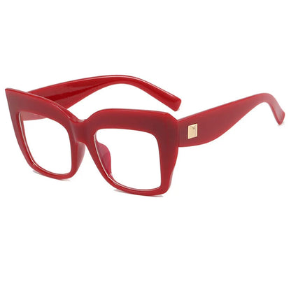 Square Anti Blue Light Reading Glasses Optical Lenses Prescription Glasses Frame Women Large Frame Cat Eye Presbyopic Glasses