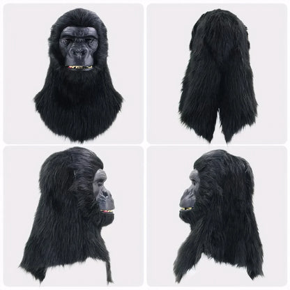 Full Face Gorilla Mask With Moving Mouth For Halloween Cosplay Full Heads Mask Halloween Masks Party