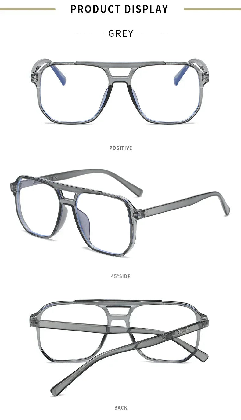 Transparent Computer Glasses Frame Women Men Anti Blue Light square Eyewear Blocking Glasses Optical Spectacle