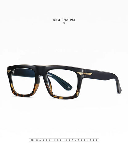AUECMOI Vintage Men Square Glasses TR90 Frame Myopia Customizable Prescription Anti Blue Ray Optical Photochromic Eyeglasses