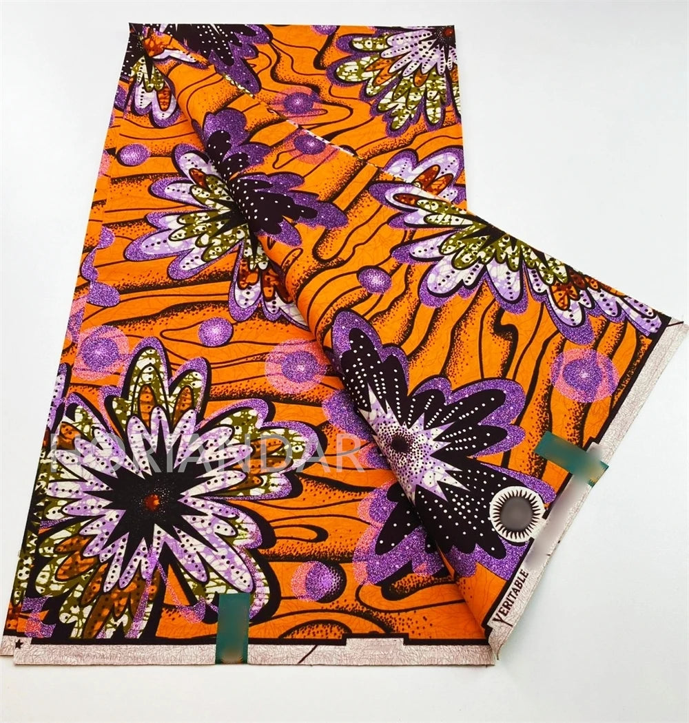 2026 Grand Super Original African Wax Fabric High Quality Nigerian Print Ankara Fabric For Sewing 6 Yard Women Dress 100% Cotton