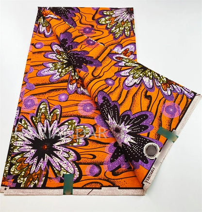 2026 Grand Super Original African Wax Fabric High Quality Nigerian Print Ankara Fabric For Sewing 6 Yard Women Dress 100% Cotton