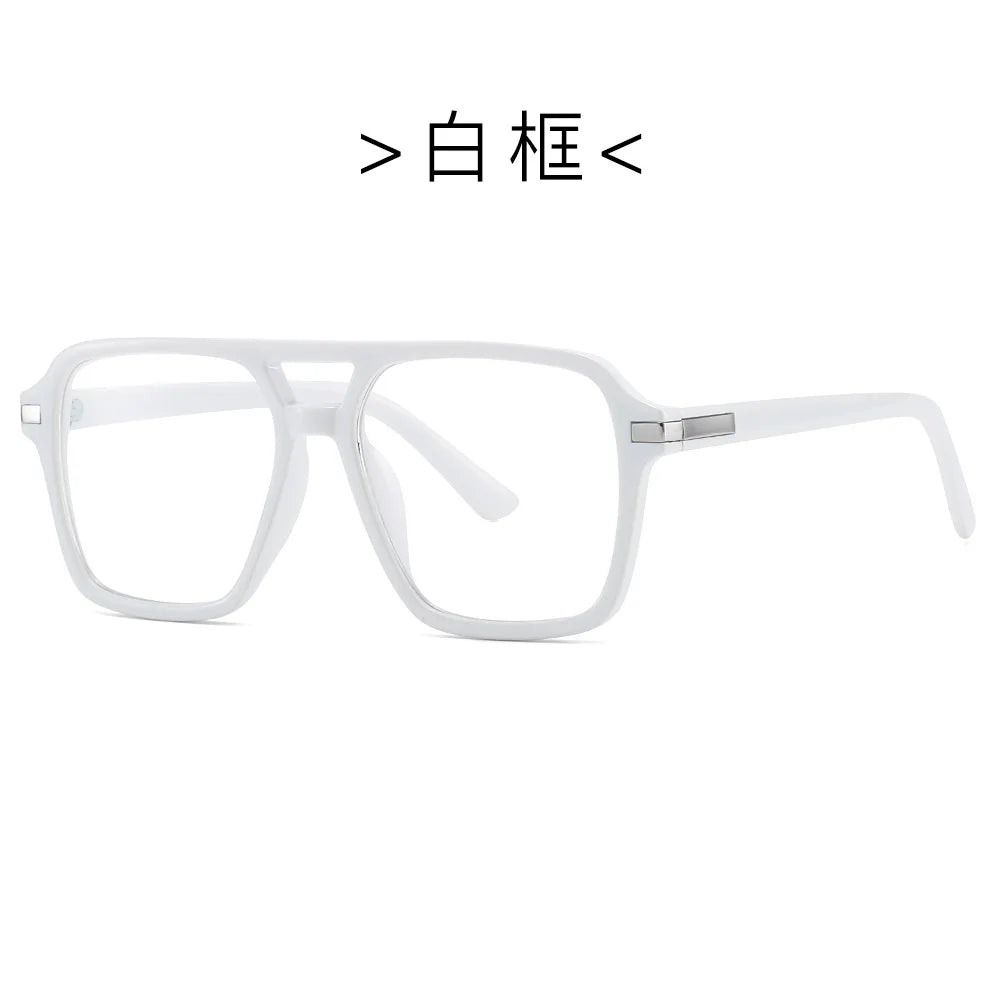 Luxury Brand Designer Reading Glasses Women 2025 Retro Double Bridge Square Eyeglass Fashion Man Optical Prescription Eyewear
