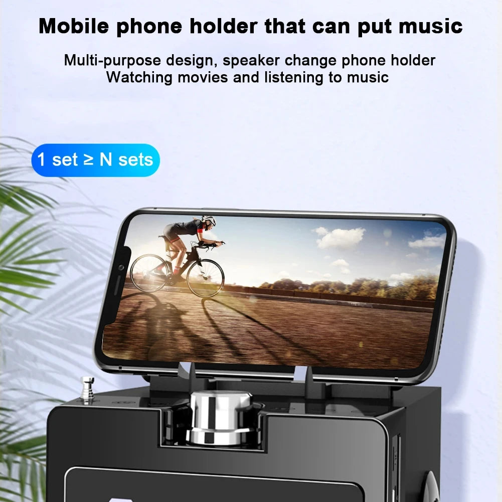 Wooden Super Bass Wireless Bluetooth Speakers Portable High Power Stereo Subwoofer Music Center Support TF FM Radio HIFI BoomBox