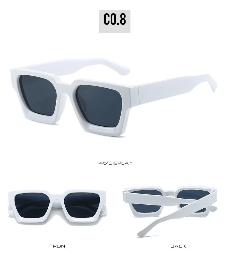 JNPCXI Fashion Square Women Luxury Sunglasses Retro Green Brand Designer Men Trending Sun Glasses Shades UV400