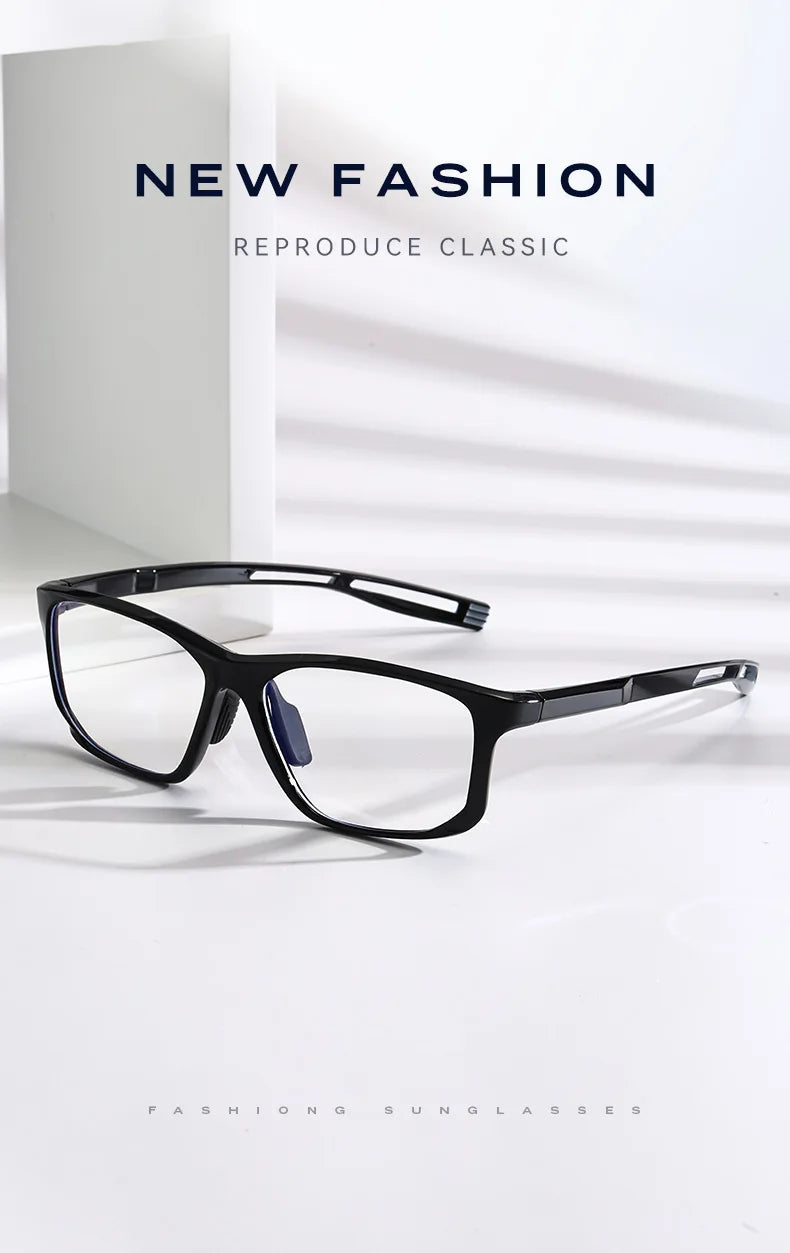YIMARUILI Ultra-light TR90 Sports Glasses Men and Women Outdoor Cycling Fashion Square Optical Prescription Eyeglasses Frame 300