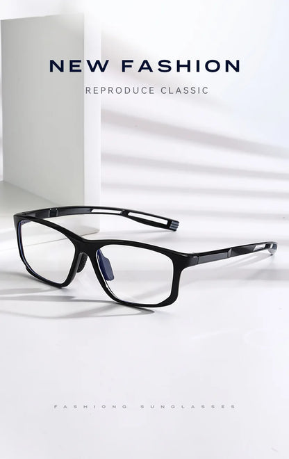 YIMARUILI Ultra-light TR90 Sports Glasses Men and Women Outdoor Cycling Fashion Square Optical Prescription Eyeglasses Frame 300