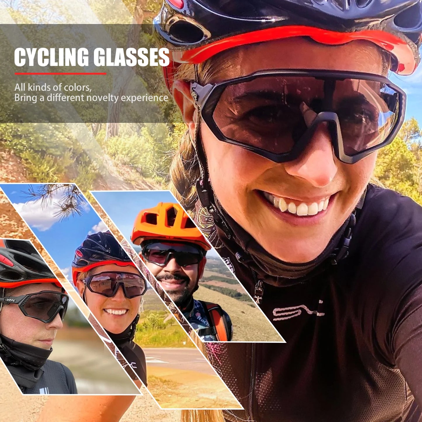Kapvoe New Outdoor Photochromic Cycling Sunglasses Men Women Road Mountain Bike Bicycle Cycling Glasses Sport Running Eyewear