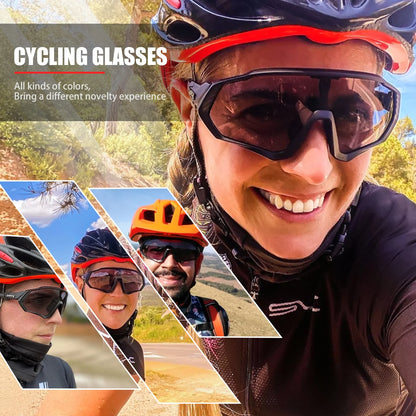 Kapvoe New Outdoor Photochromic Cycling Sunglasses Men Women Road Mountain Bike Bicycle Cycling Glasses Sport Running Eyewear